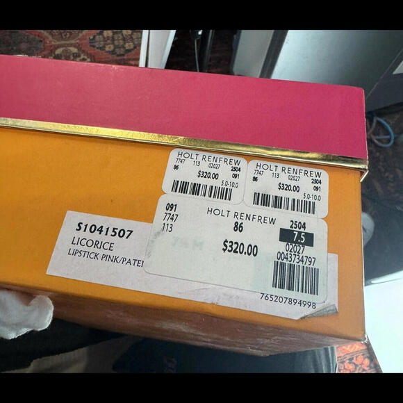 Kate Spade Licorice Pump Heels Lipstick Pink Size 7.5 US - Picture 6 of 8